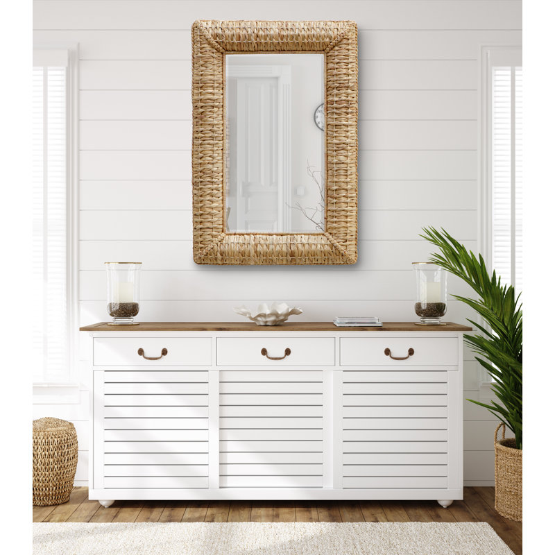 Birch Lane™ Janie Seagrass Rectangle Wall Mirror & Reviews | Birch